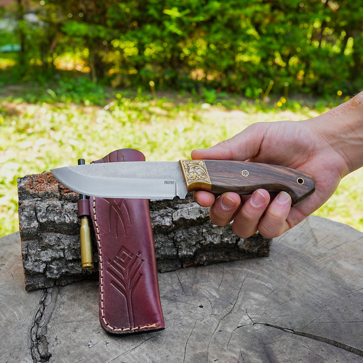 Bushcraft - Magnezyum Çubuklu - N690 Çelik