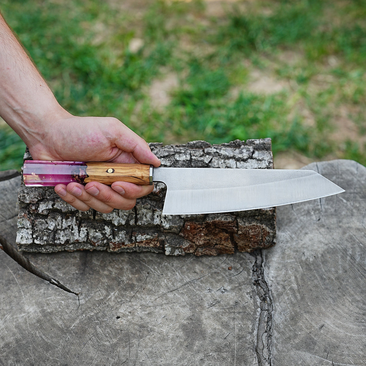Şef Bıçağı - Kritsuki Model- Ceviz Epoksi Sap - 32 Cm