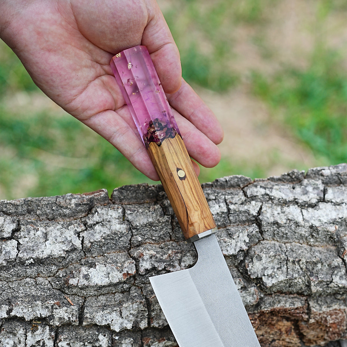 Şef Bıçağı - Kritsuki Model- Ceviz Epoksi Sap - 32 Cm