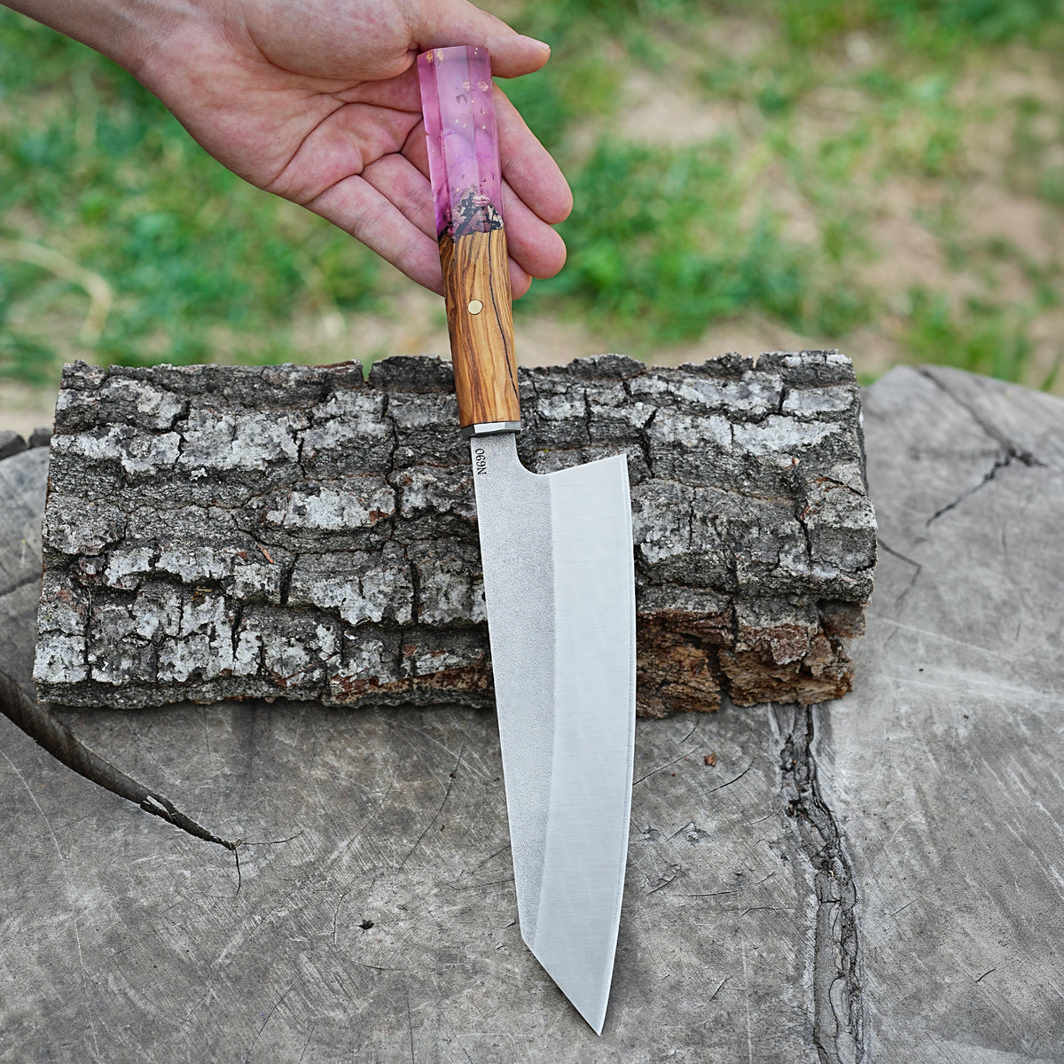 Şef Bıçağı - Kritsuki Model- Ceviz Epoksi Sap - 32 Cm