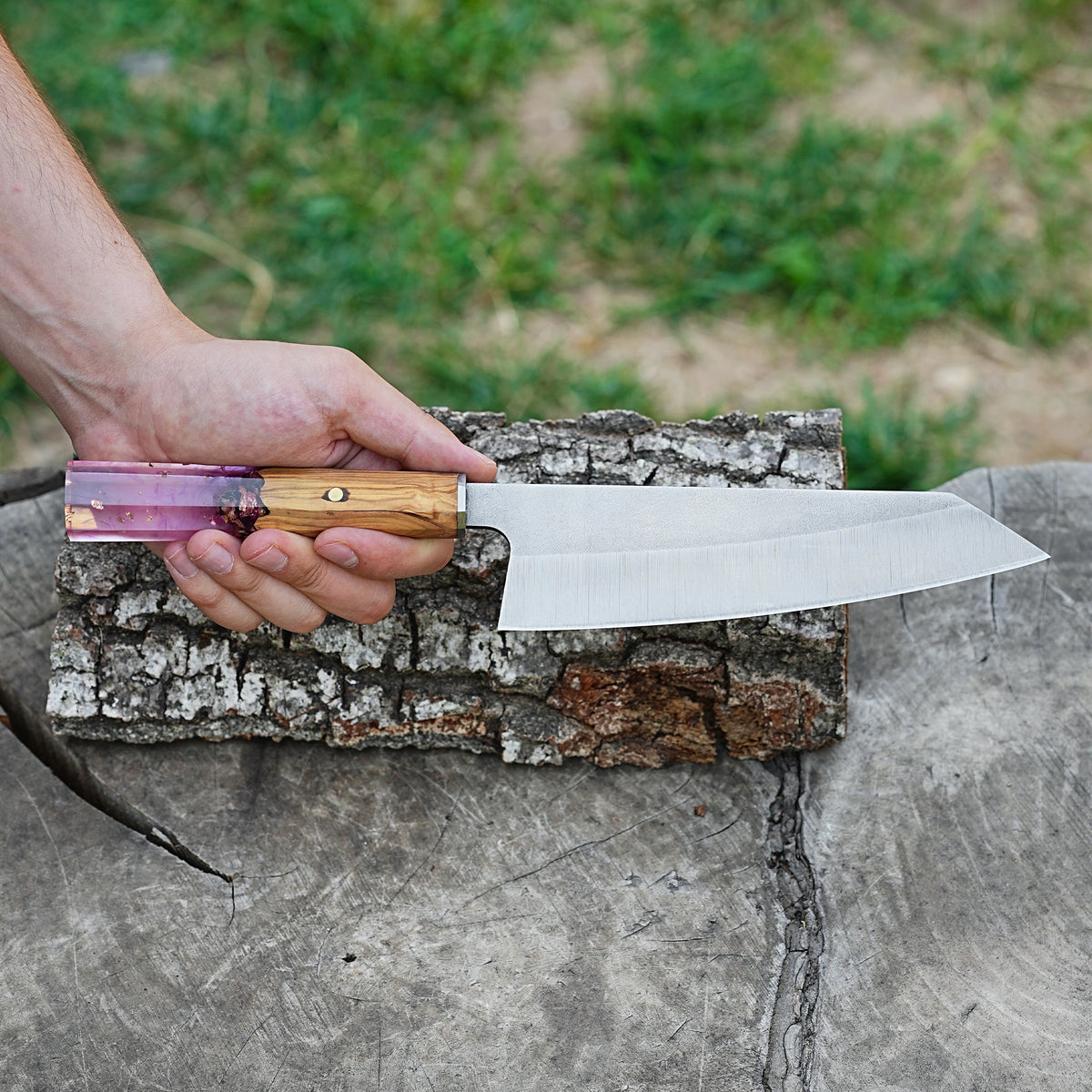 Şef Bıçağı - Kritsuki Model- Ceviz Epoksi Sap - 32 Cm