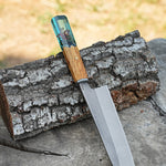Şef Bıçağı - Gyutou Model- Ceviz Epoksi Sap - 32 Cm