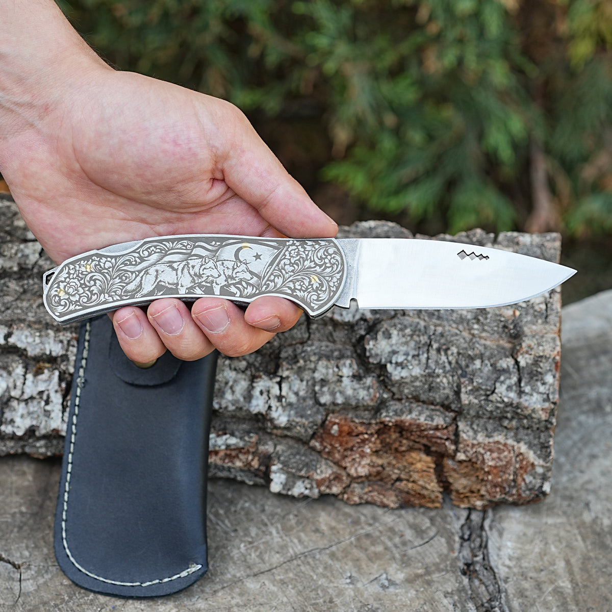 Katlanır Model- 4034 Kurt Gravür İşlemeli Metal Sap