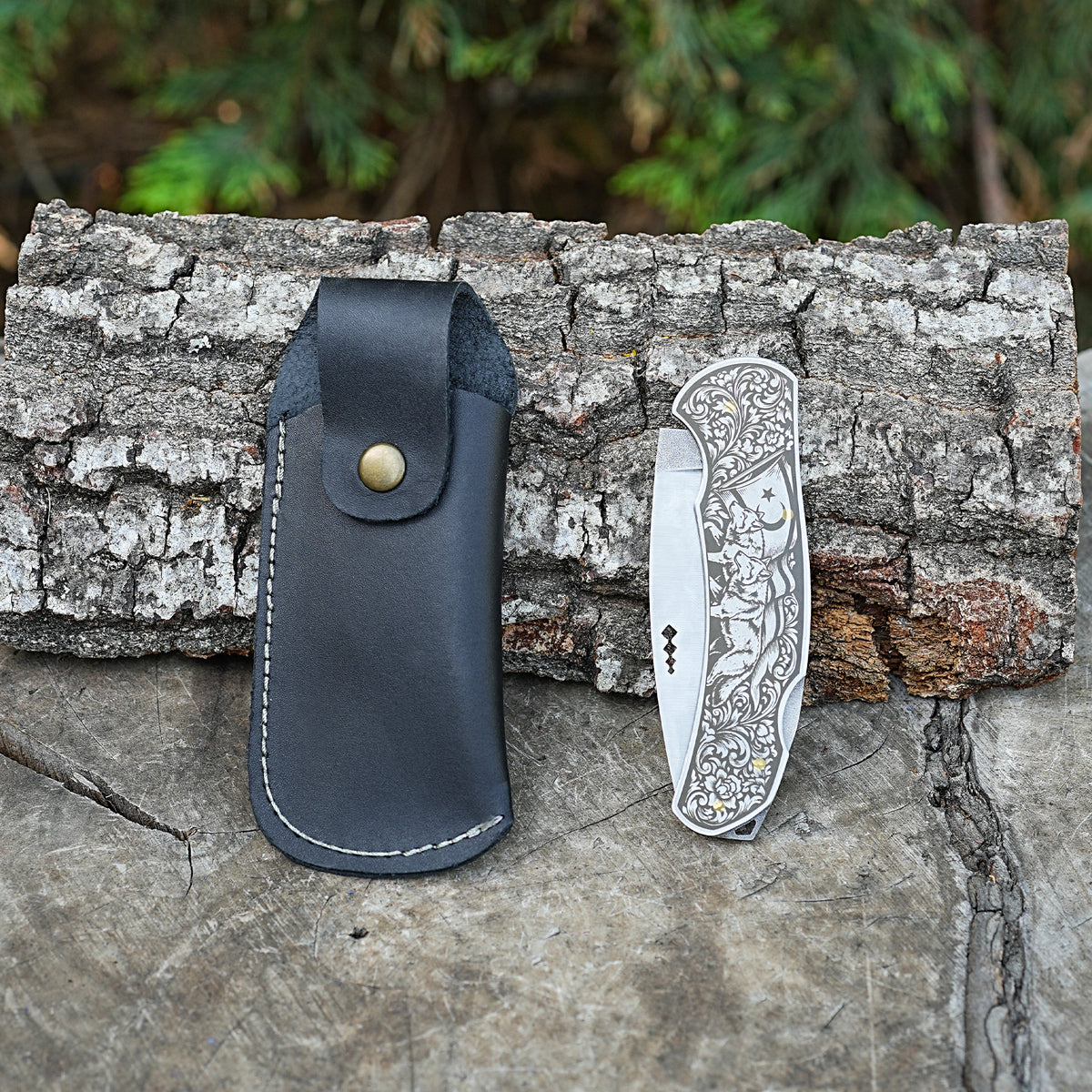 Katlanır Model- 4034 Kurt Gravür İşlemeli Metal Sap