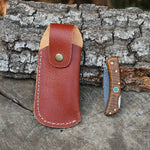 Katlanır Model- Damascus Çelik - Mango Ağacı Sap - 15 Cm