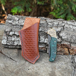 Katlanır Model- Damascus Çelik - Stabilize Sap - 24cm