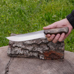 Kelle Bıçağı - N690 Çeliği - Kök Ceviz Sap 29 Cm