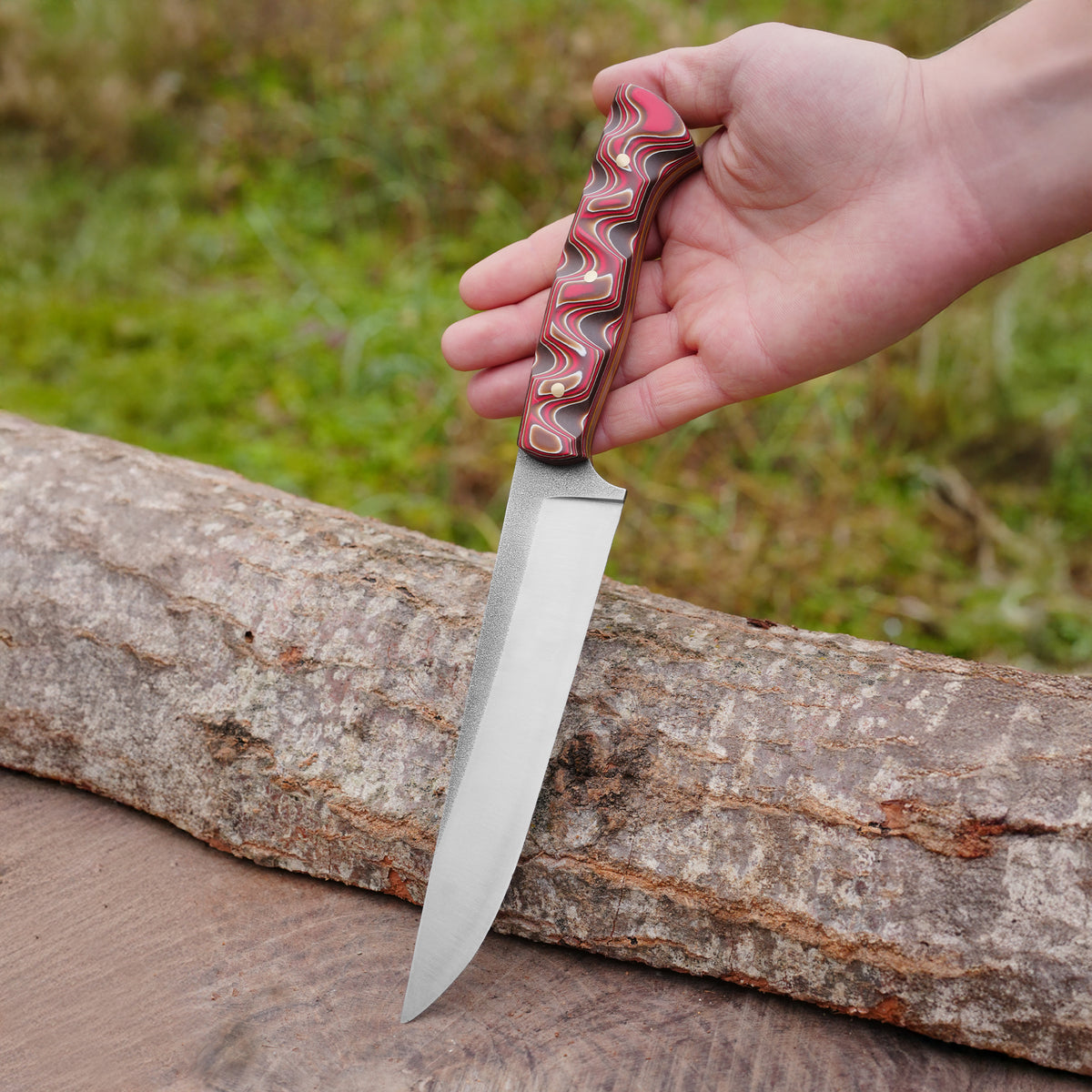 Kelle Bıçağı - N690 Çeliği - Verzalit Sap 29 Cm