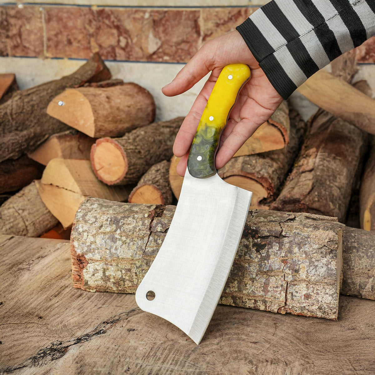 4'lü Kasap Bıçağı Seti + Kesme Tahtası - Paslanmaz Premium Kalite