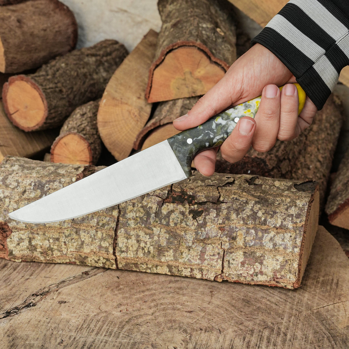 4'lü Kasap Bıçağı Seti + Kesme Tahtası - Paslanmaz Premium Kalite