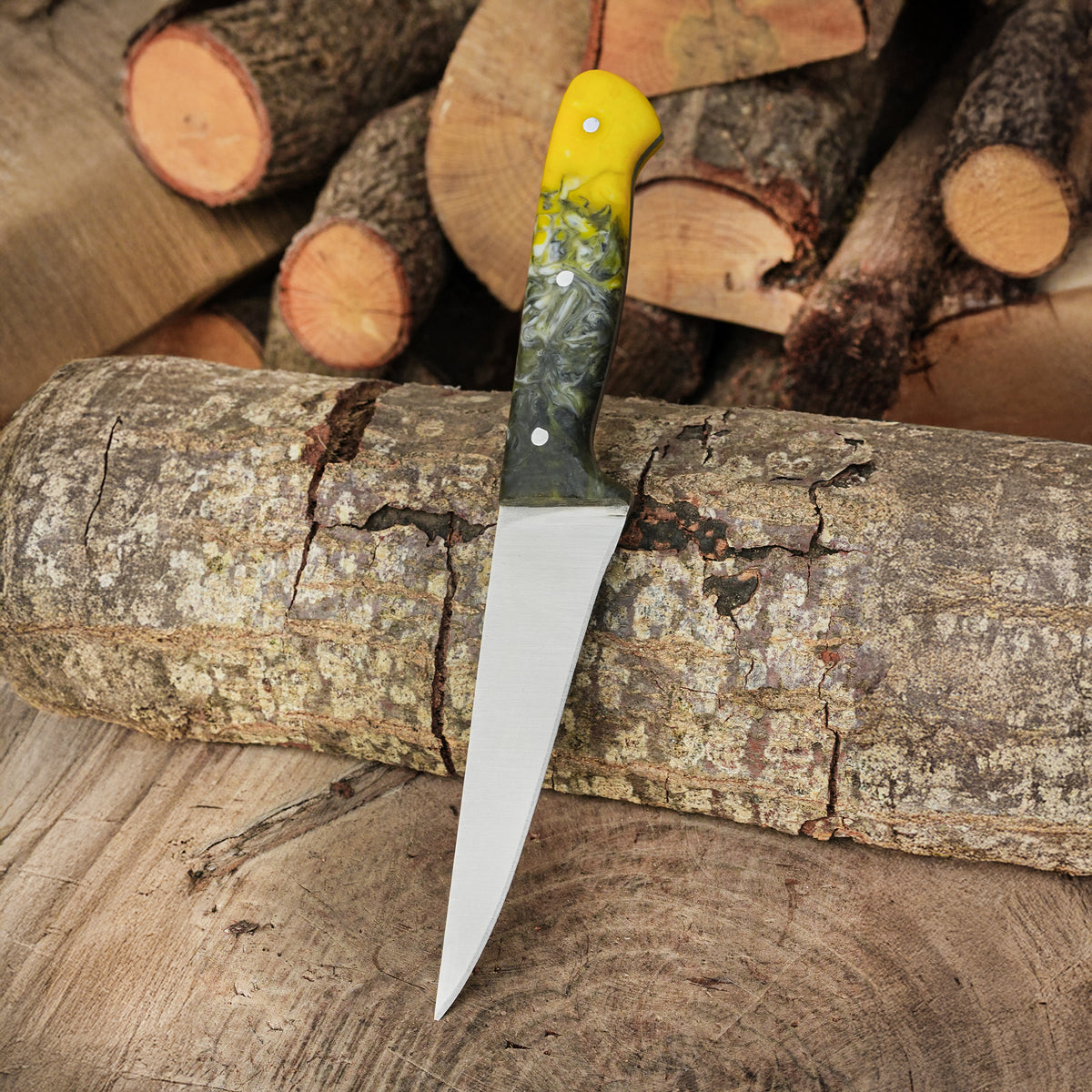 4'lü Kasap Bıçağı Seti + Kesme Tahtası - Paslanmaz Premium Kalite