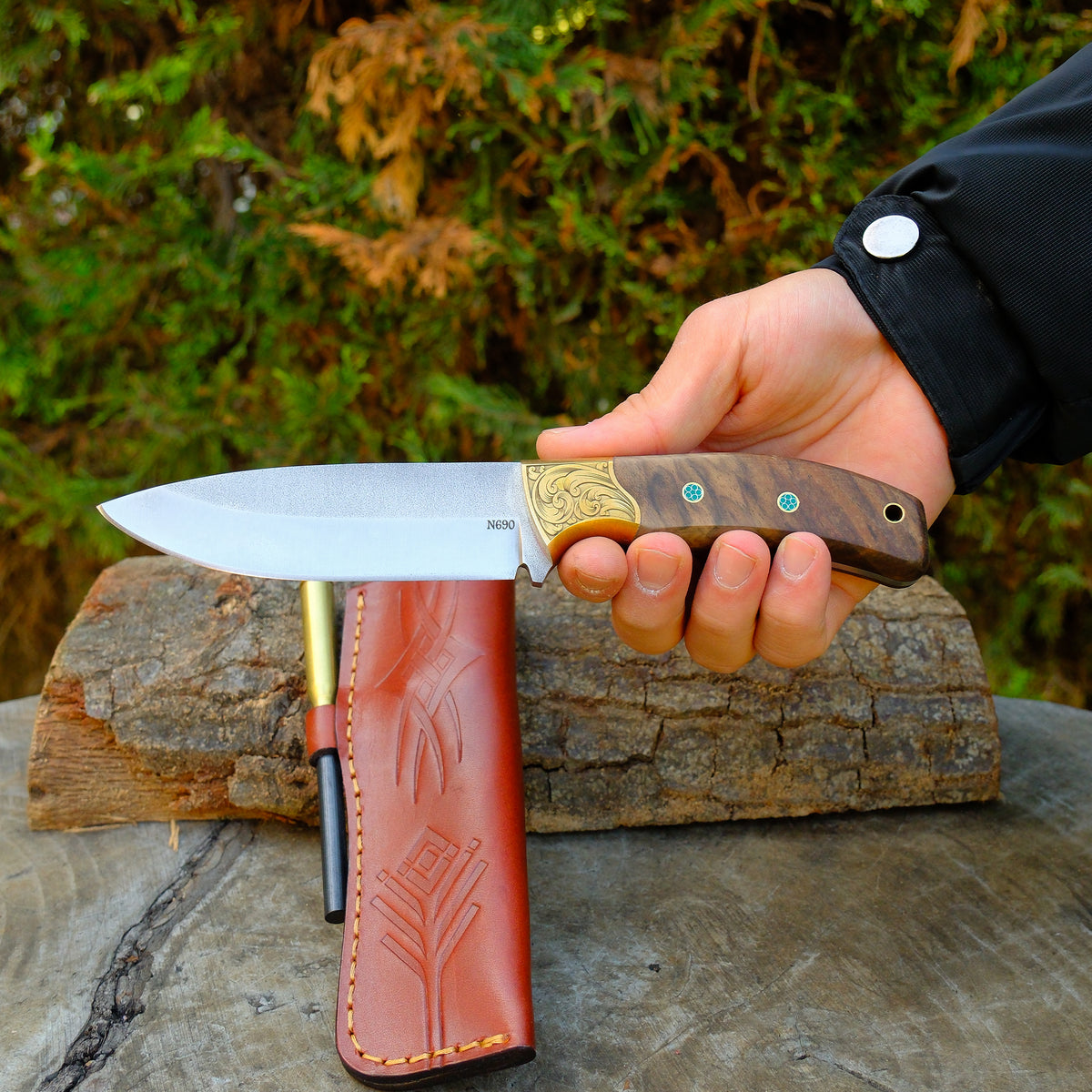 Bushcraft - Magnezyum Çubuklu - N690 Çelik