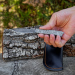 Katlanır Model- Damascus Çelik - Metal Gravür İşlemeli Sap