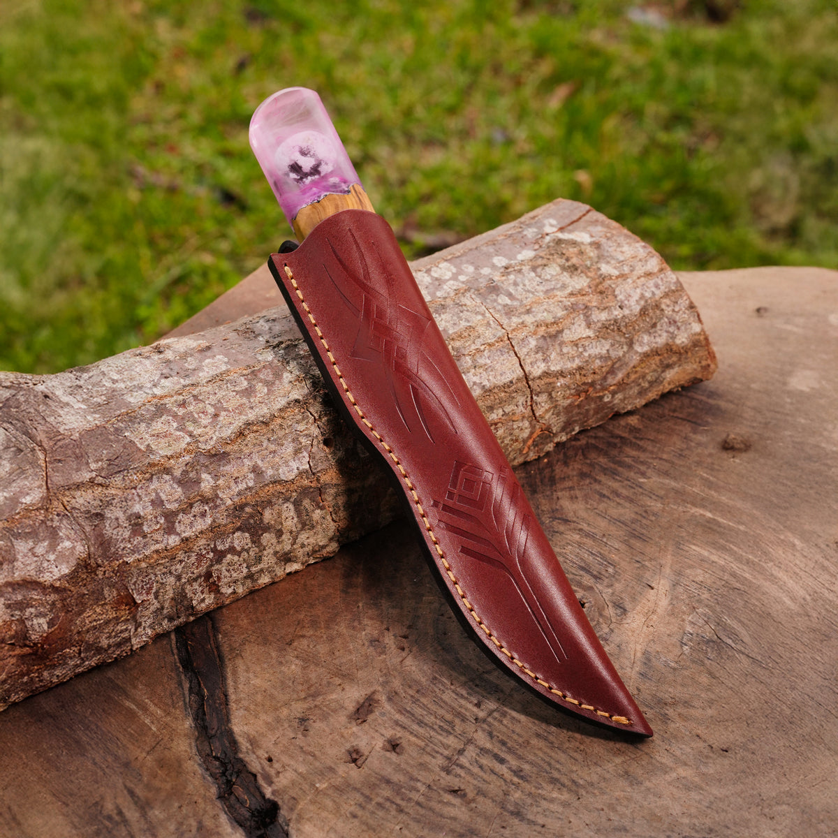 Puukko – Damascus Çelik – Kuru Kafa Detaylı Koleksiyonluk & Hediyelik Özel Seri
