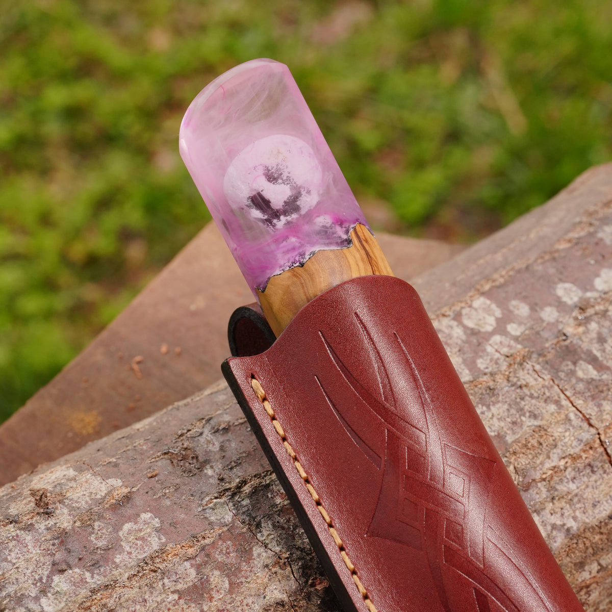 Puukko – Damascus Çelik – Kuru Kafa Detaylı Koleksiyonluk & Hediyelik Özel Seri