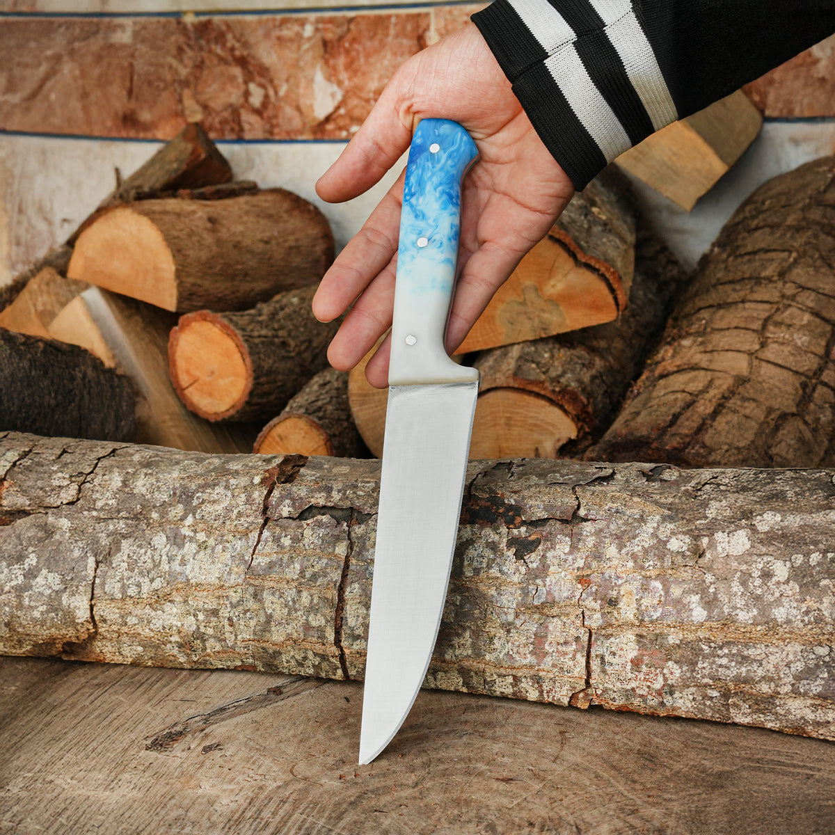 4'lü Kasap Bıçağı Seti + Kesme Tahtası - Paslanmaz Premium Kalite