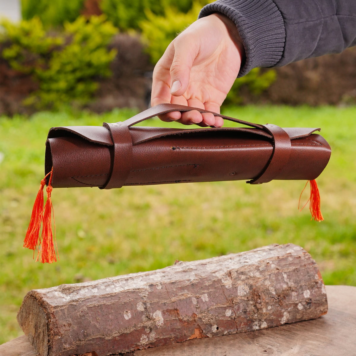 3’lü Sebze Bıçağı Seti - N690 Çelik - Verzalit Sap - Deri Çantalı