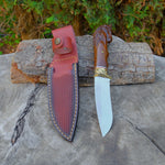 At Başlı Koleksiyonluk ve Hediyelik - Tırtıklı / Desenli Balçak Bıçak - 25 Cm