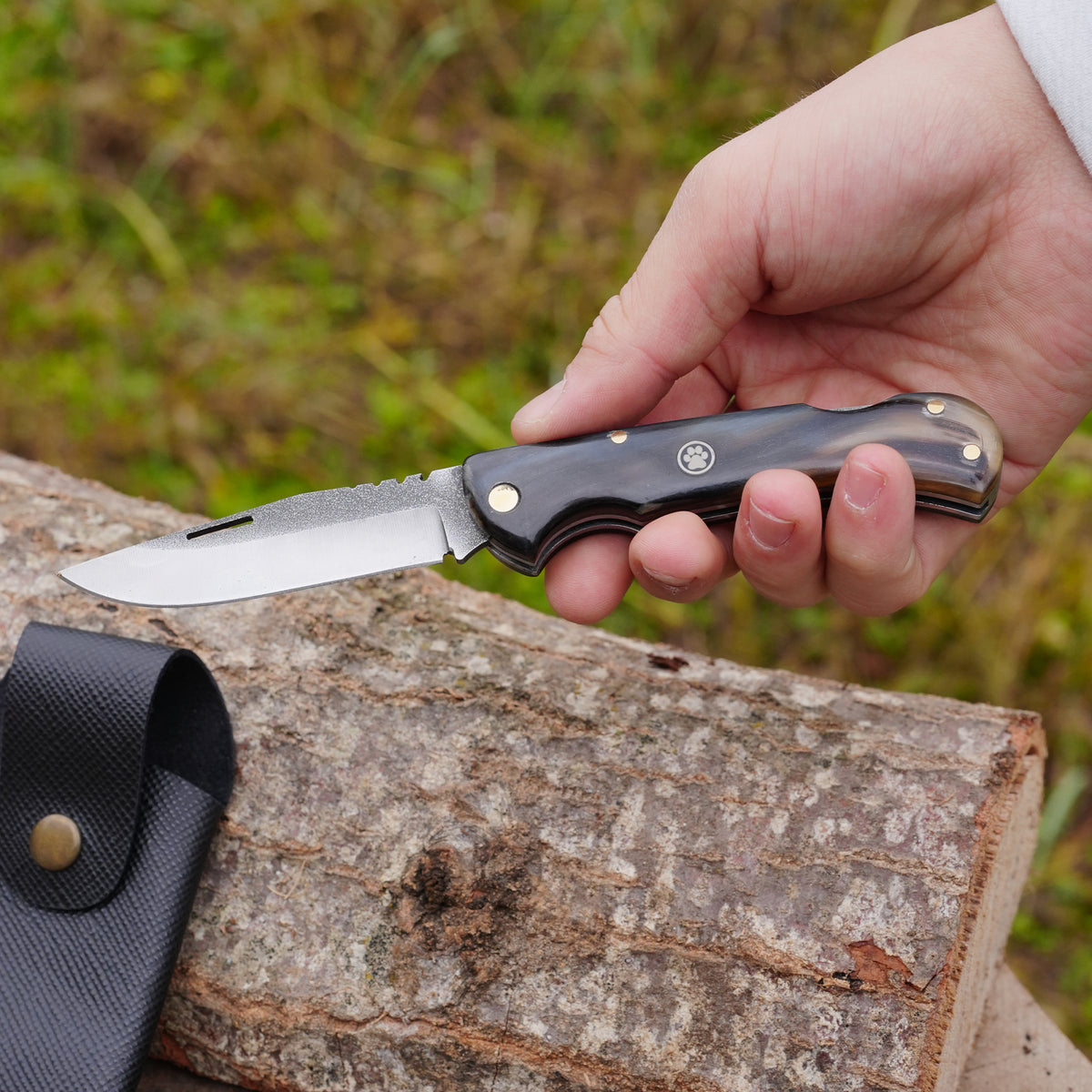 Kemik Sap - N690 Çelik Katlanır Bıçak 20 Cm