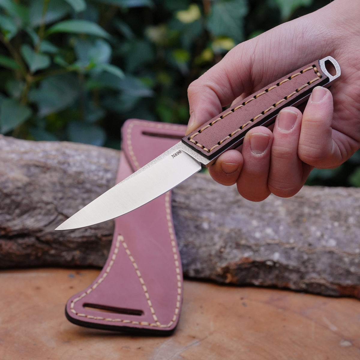 Çeri Model - 20 Cm - Vaketa Deri Saplı Av Bıçağı