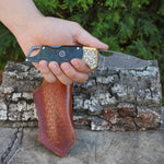 Katlanır Model- Damascus Çelik - Stabilize Sap