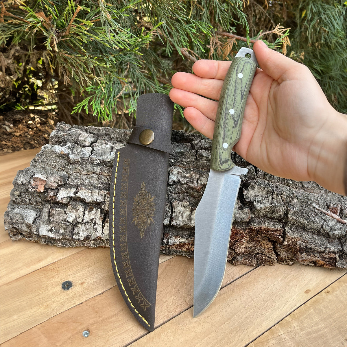 Av Bıçağı - 24 Cm - Paduk Ağacı Sap - 4034 Paslanmaz Alman Çeliği