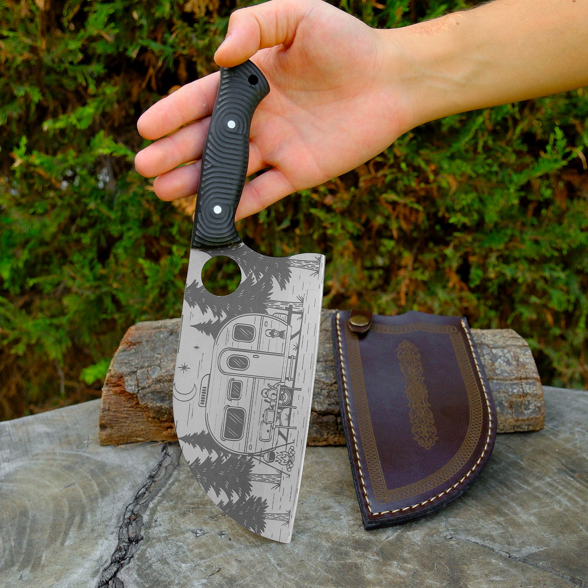 Almazan 28 Cm - Karavan Gravür İşlemeli - Kompakt Sap