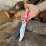 Paslanmaz 4034 Alman çeliğinden üretilmiş, Mika saplı 33 cm el yapımı Yatağan bıçak