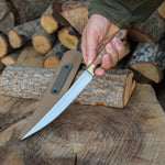 4034 Alman paslanmaz çeliği ve ceviz saplı özel yapım Baba Bıçağı