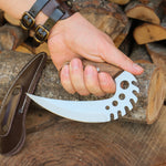 4034 paslanmaz Alman çelikten yapılmış ceviz saplı 19 cm el yapımı bıçak