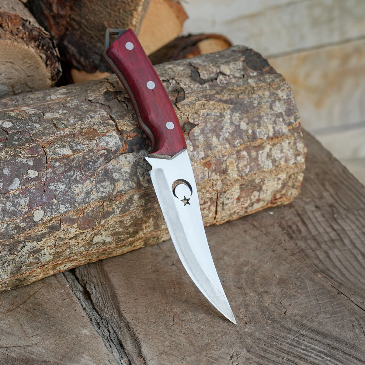 Ay Yıldız İşlemeli Av Bıçağı - 21 cm