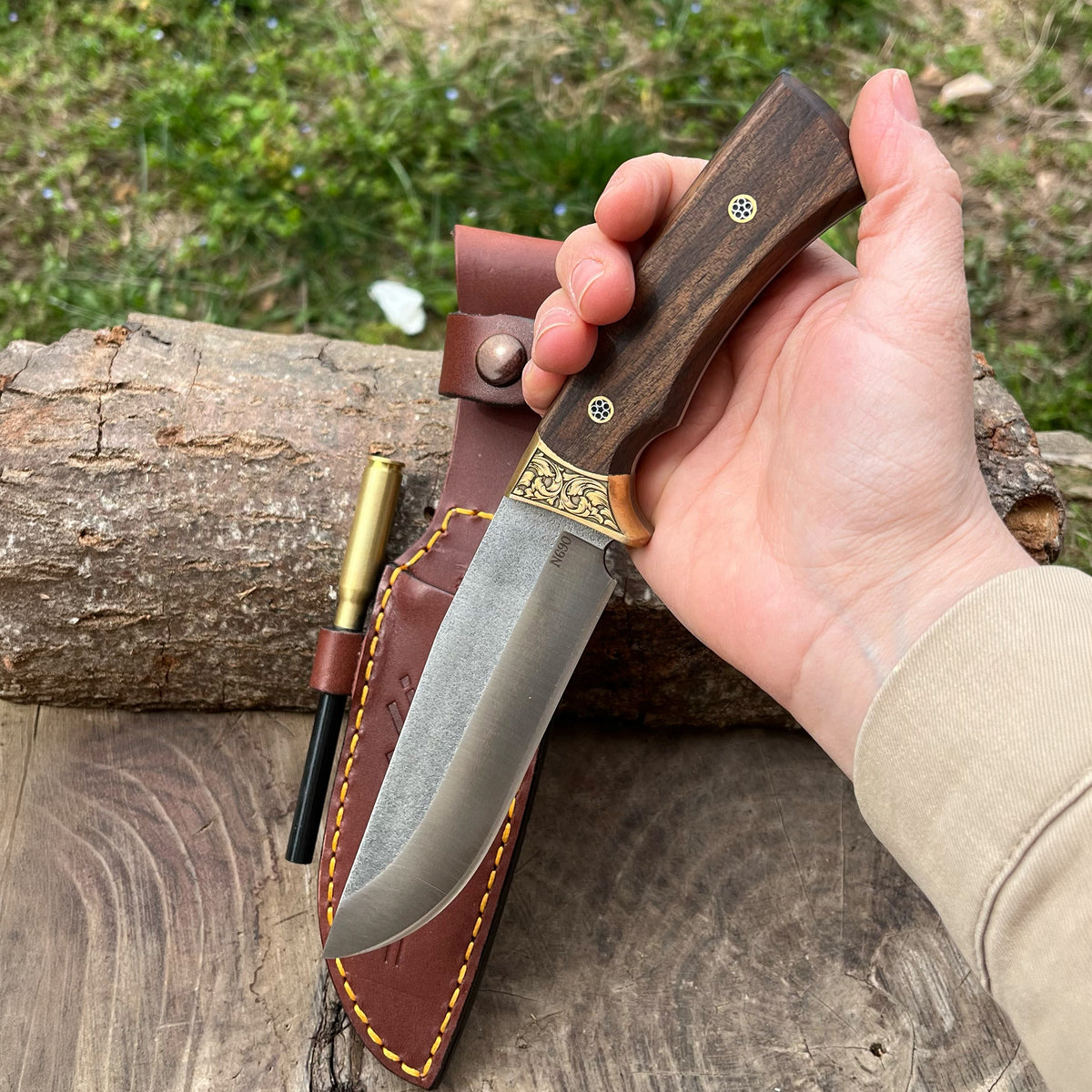 Bushcraft - Magnezyum Çubuklu - N690 Çelik