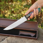 Kelle Bıçağı - N690 Çeliği -Allah Yazılı- Özel Ahşap Kutulu