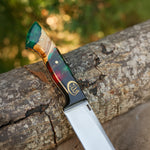 Kelle Bıçağı - N690 Çeliği -Allah Yazılı- Özel Ahşap Kutulu