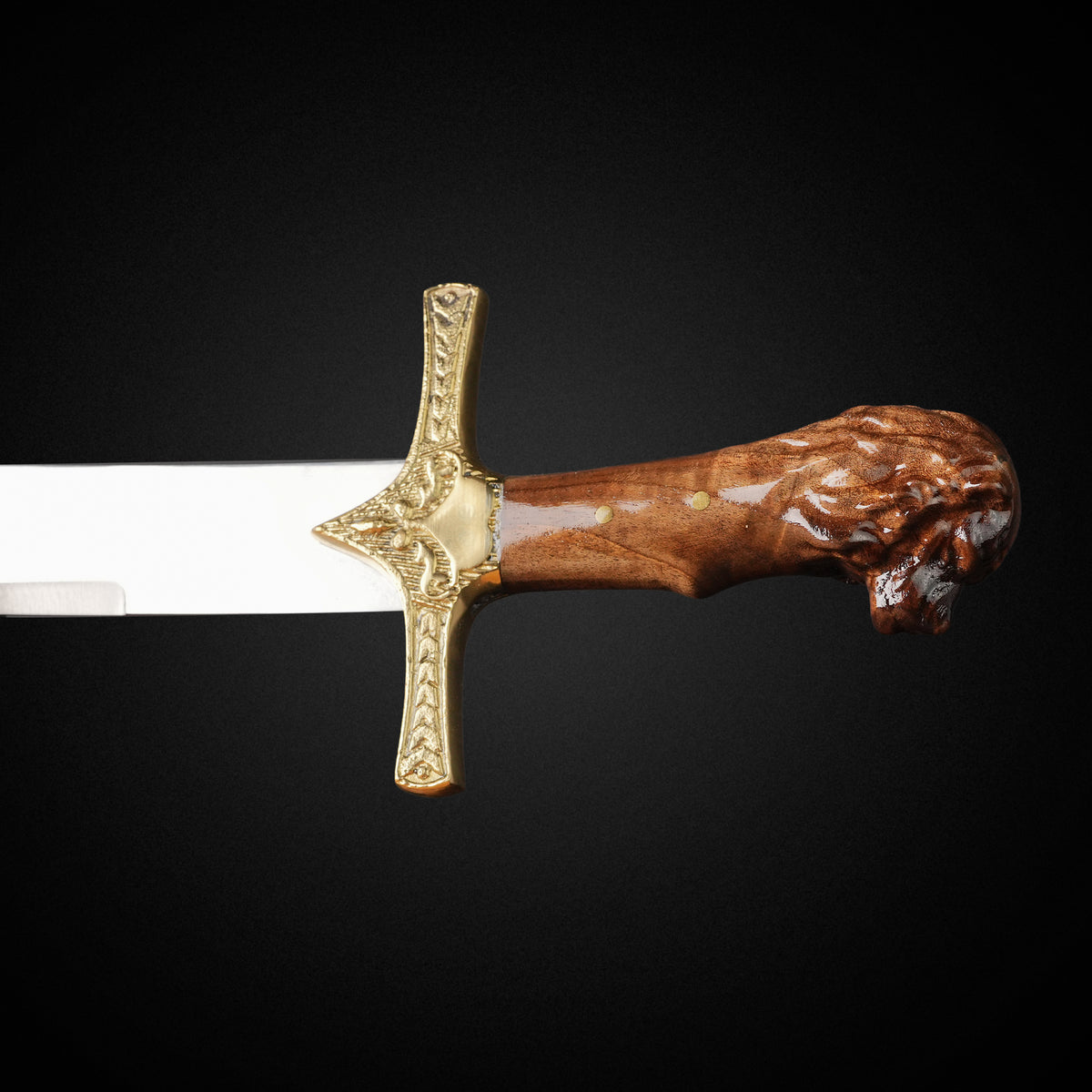 Fatih Kılıcı -Aslan Gravür İşlemeli Sap - 90 Cm