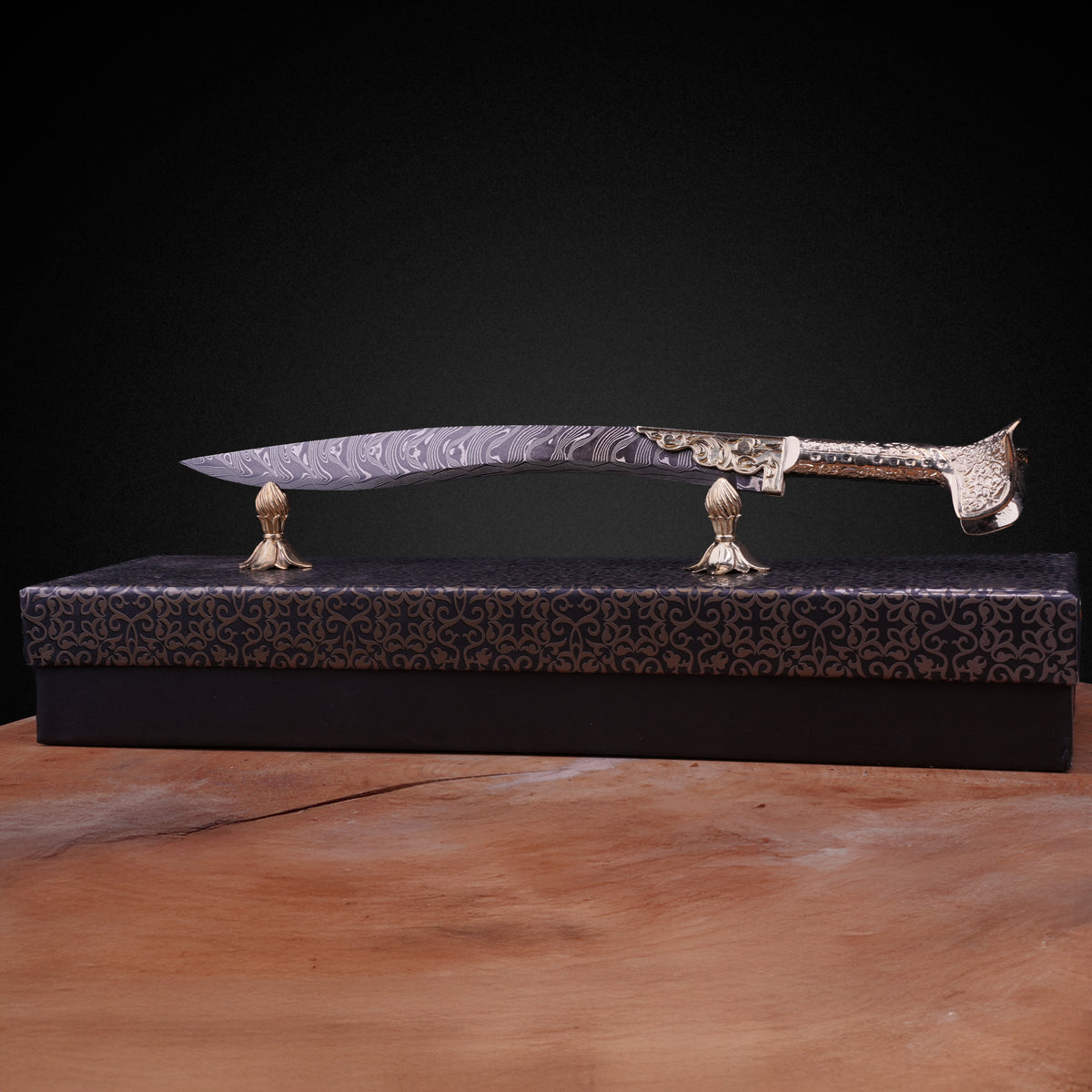 Minyatür Damascus Yatağan Kılıcı