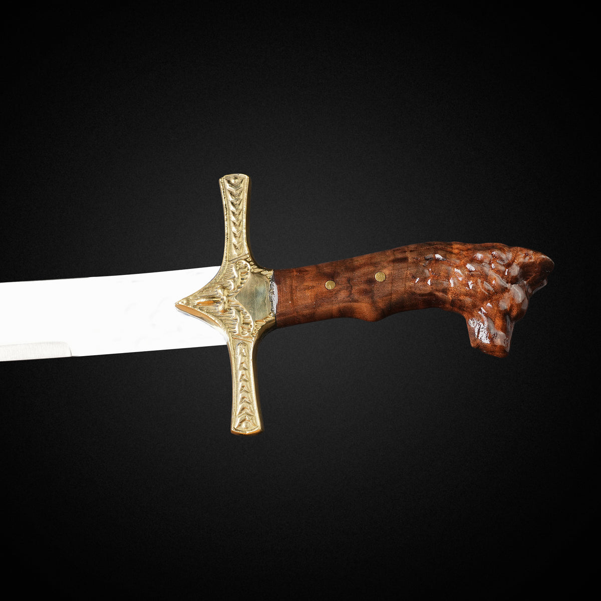 Fatih Kılıcı -Kurt Gravür İşlemeli Sap - 90 Cm