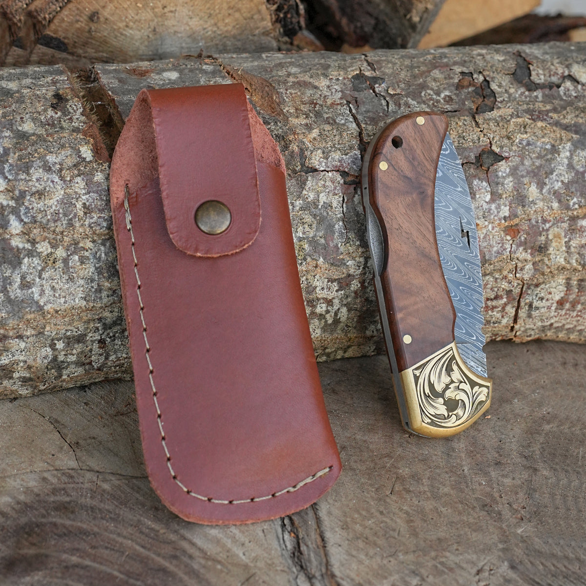 Katlanır Model 20 Cm - Damascus Çelik