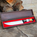 Kelle Bıçağı - N690 Çeliği -Beşiktaş Logo İşlemeli- Özel Ahşap Kutulu