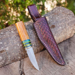 Puukko Model - N690 Çeliği - Japon Kaplama Tespih Saplı