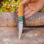 Puukko Model - N690 Çeliği - Japon Kaplama Tespih Saplı