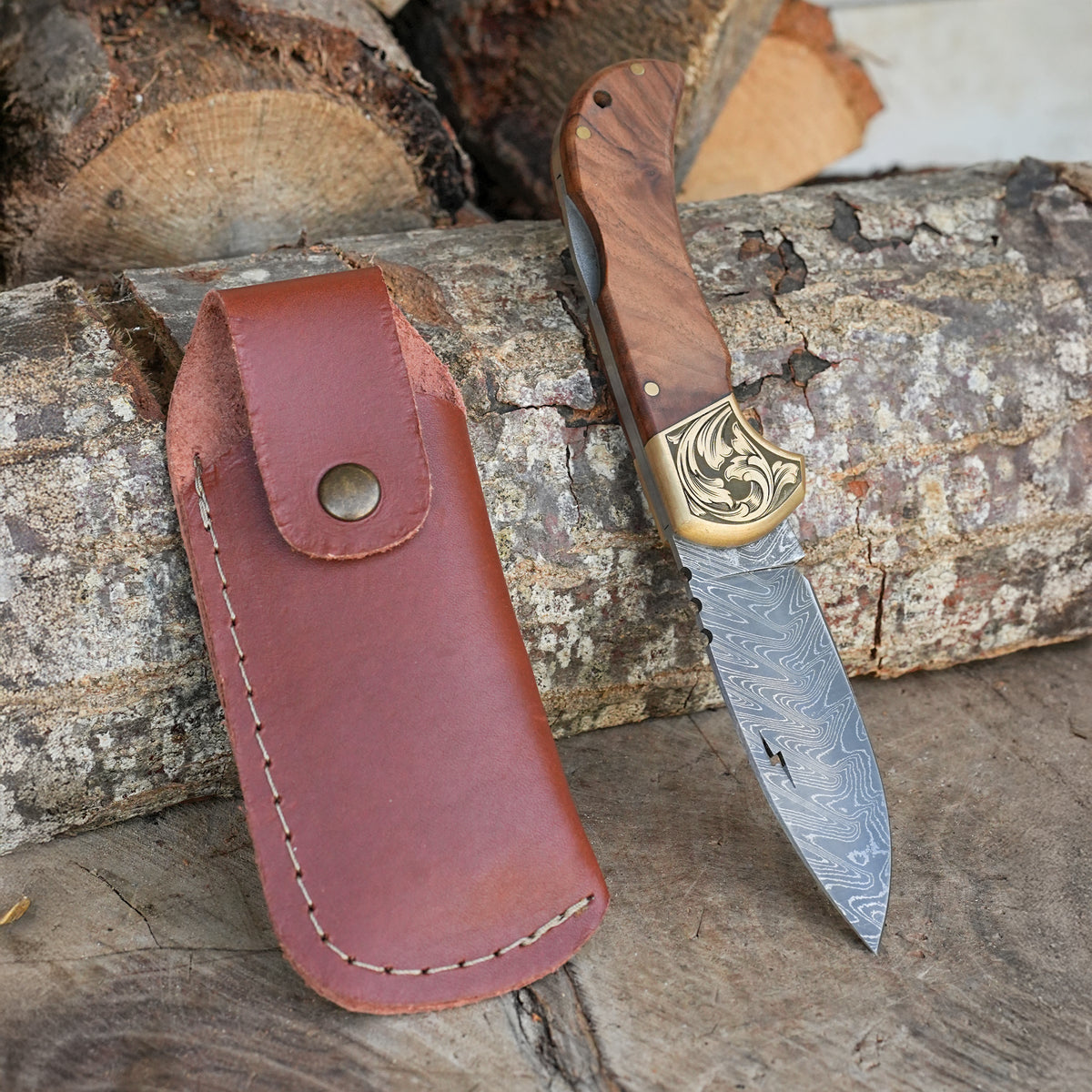 Katlanır Model 20 Cm - Damascus Çelik