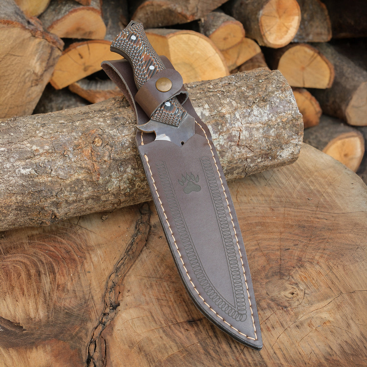 Yatağan ustalarının el işçiliğiyle üretilmiş paslanmaz çelik verzalit saplı model