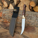 034 Alman çeliğinden yapılmış ceviz saplı kompakt el yapımı bıçak
