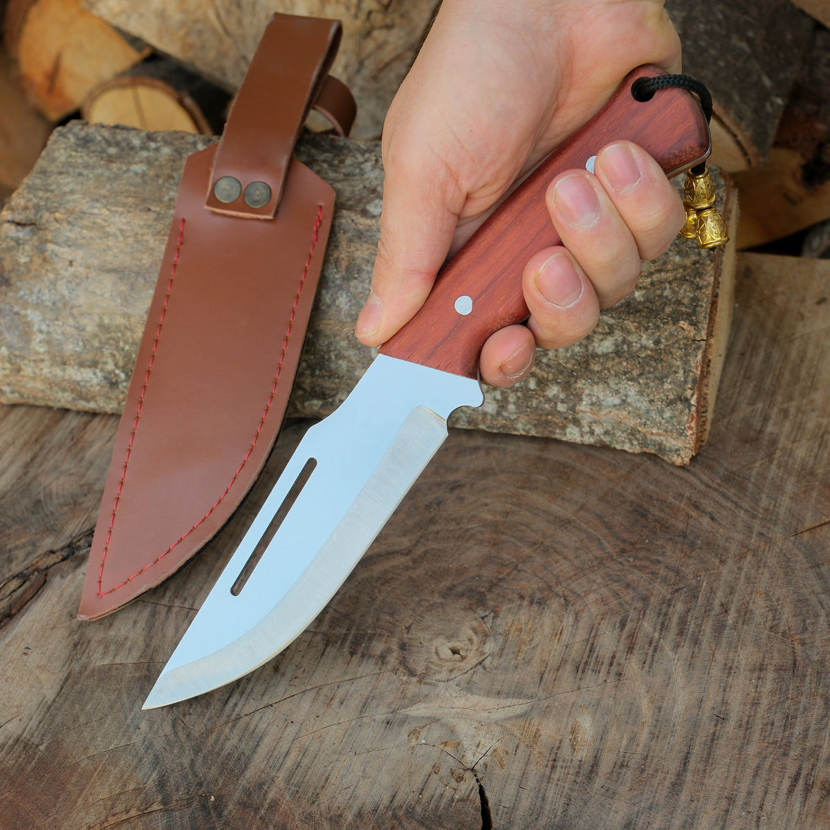 Ceviz saplı 4034 Alman paslanmaz çelik Yatağan bıçak