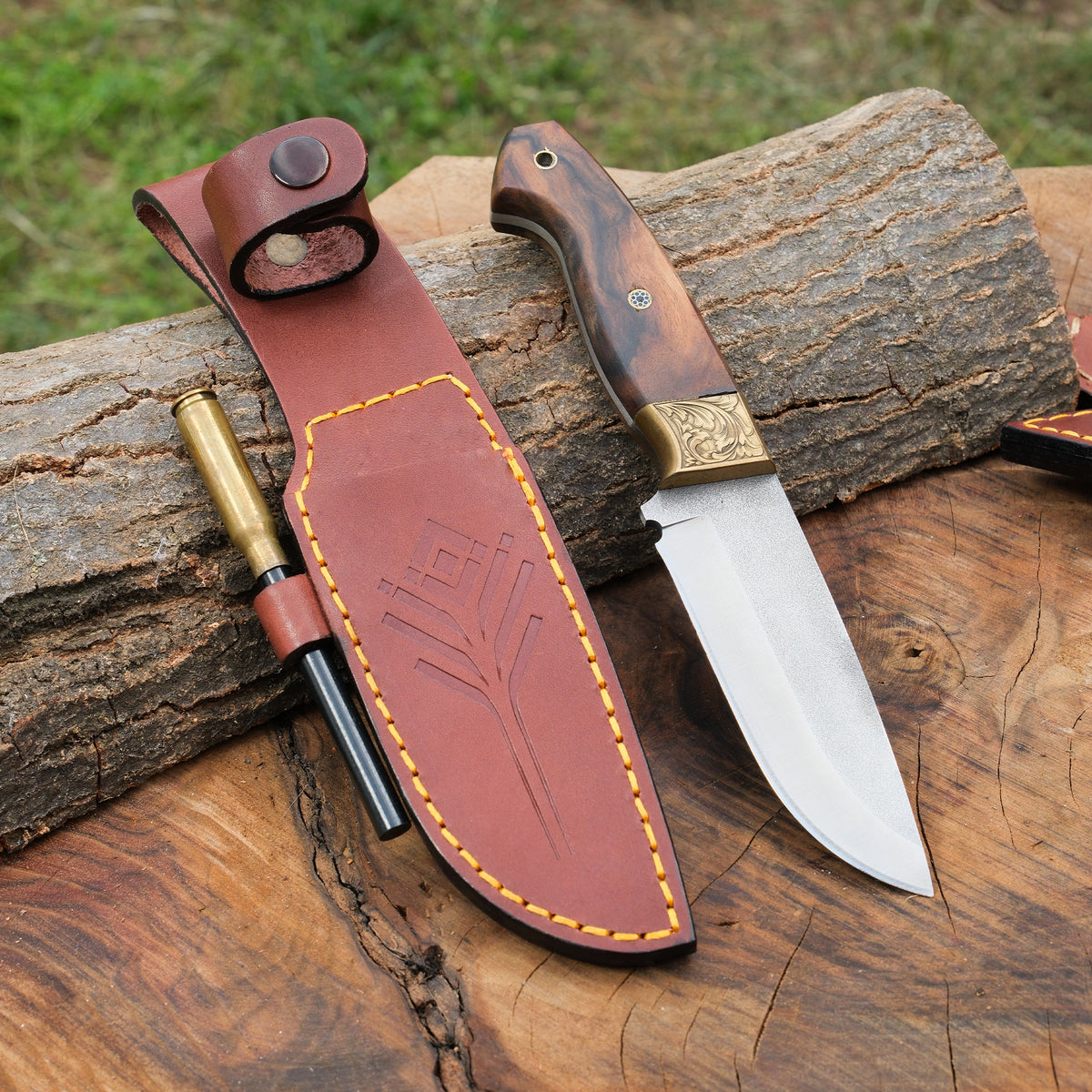 Doğal saplı, ergonomik tutuş sağlayan outdoor bıçak modeli