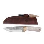 Ergonomik tutuş sunan el işçiliğiyle yapılmış doğal saplı bıçak