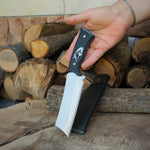 Doğa ve kamp kullanımı için ideal kompakt saplı paslanmaz bıçak