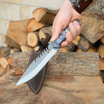 Epoksi saplı paslanmaz 4034 Alman çelikten el yapımı Yatağan bıçak