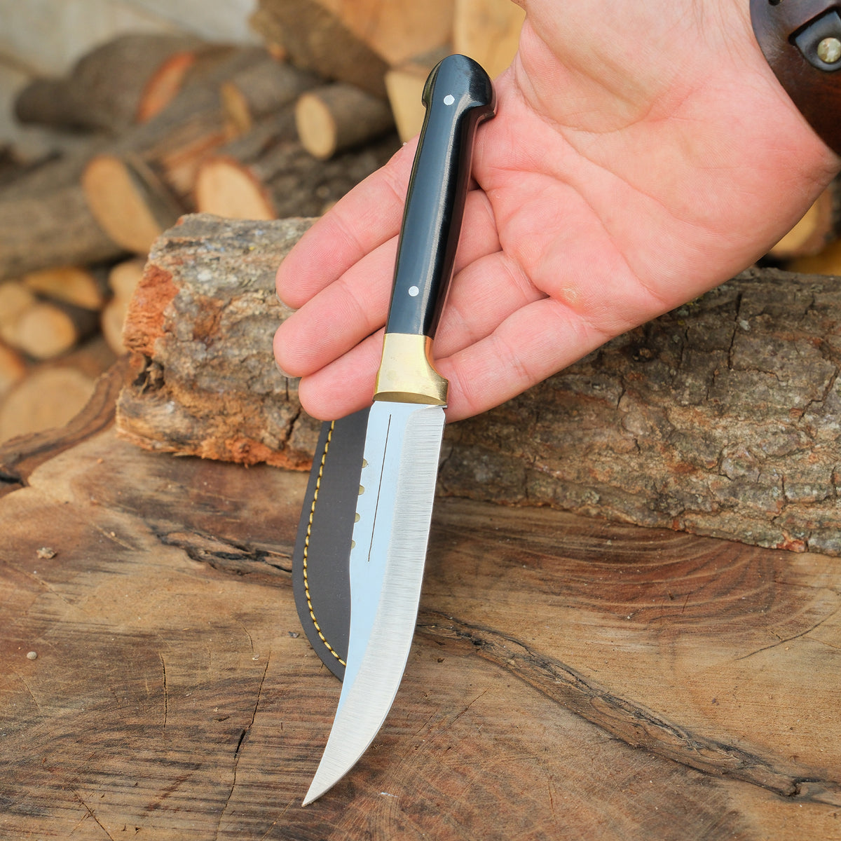 Epoksi saplı, el yapımı 4034 Alman paslanmaz çelik bıçak modeli